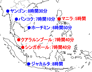 日本と東南アジアを結ぶLCC路線